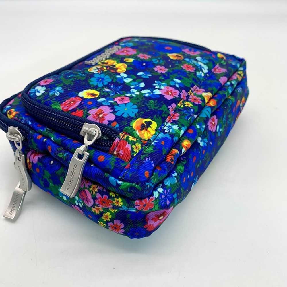 Baggallini Triple Zip Blue Floral Pouch With Fron… - image 7