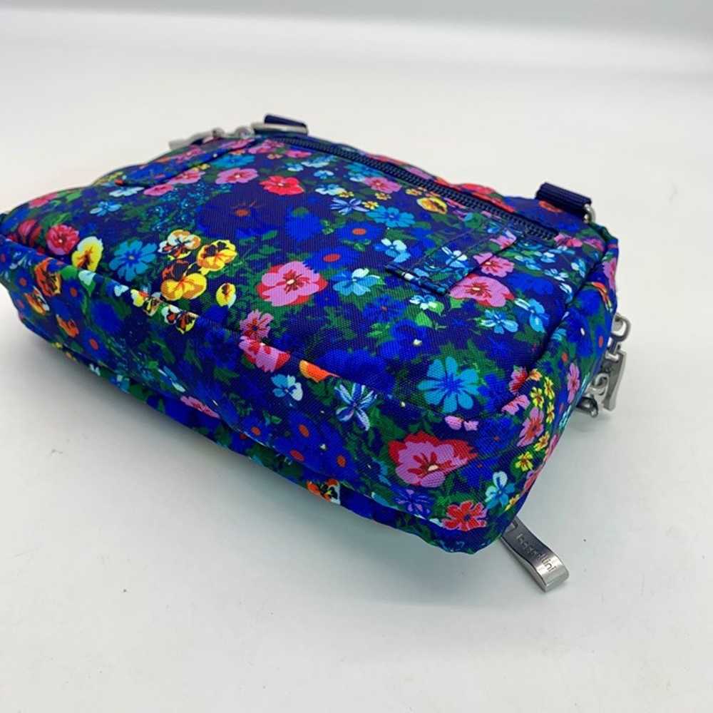 Baggallini Triple Zip Blue Floral Pouch With Fron… - image 8