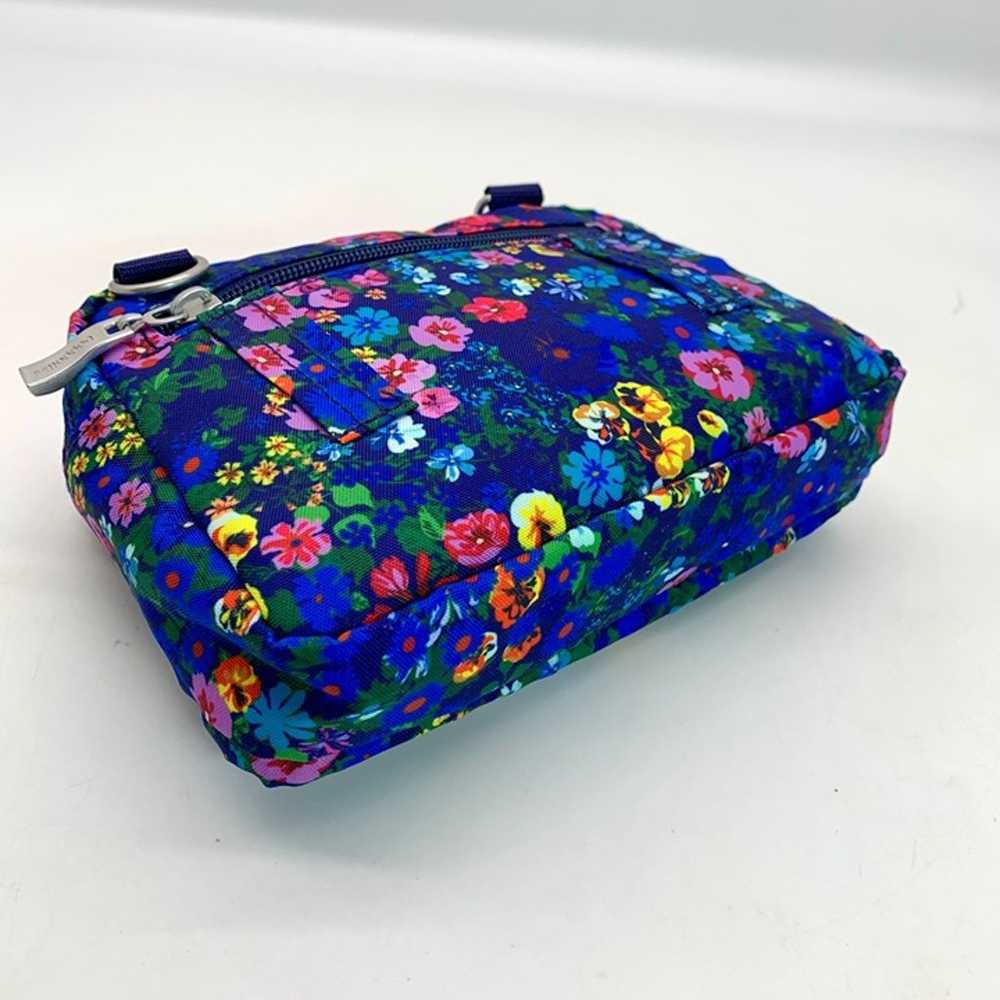Baggallini Triple Zip Blue Floral Pouch With Fron… - image 9