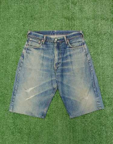 EVISU SHORT DISTRESSED DENIM(J397)