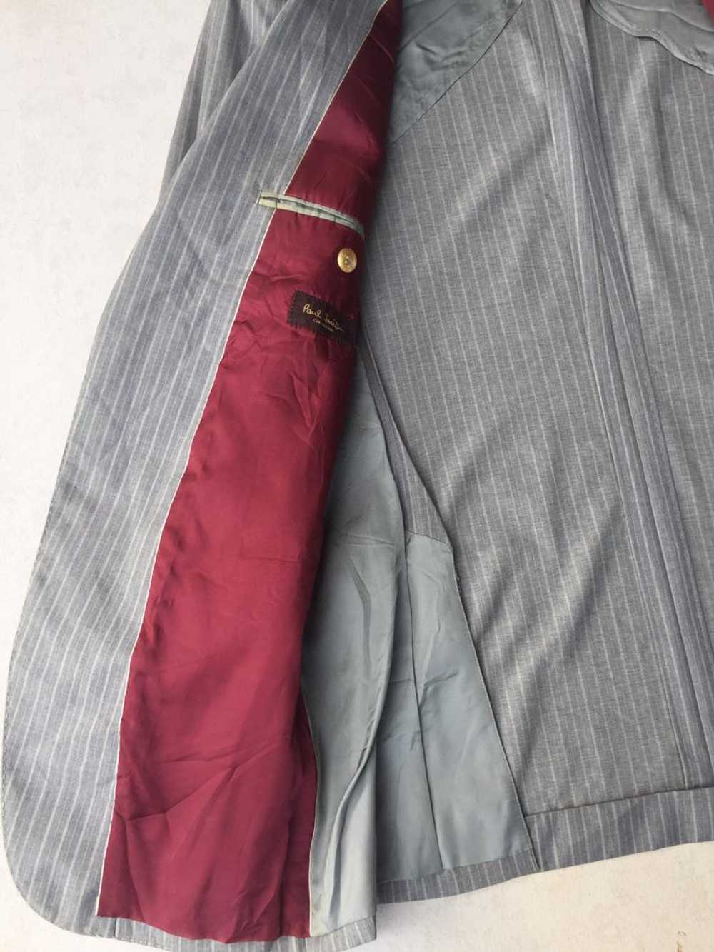 Paul Smith London Gray Stripe Wool Blazer Coat - image 12