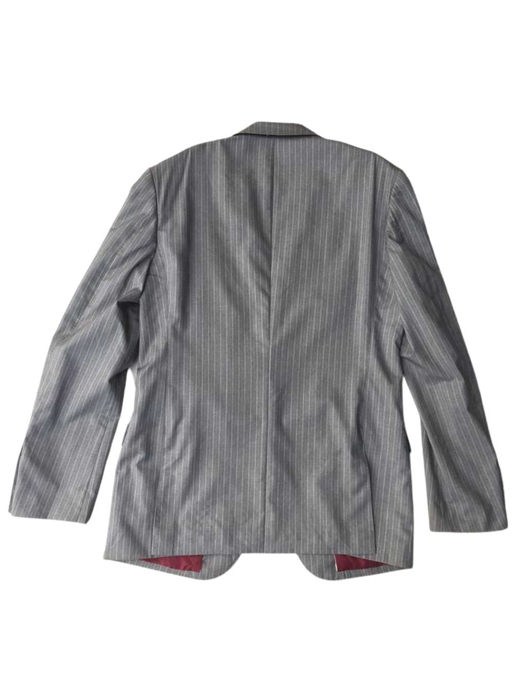 Paul Smith London Gray Stripe Wool Blazer Coat - image 2