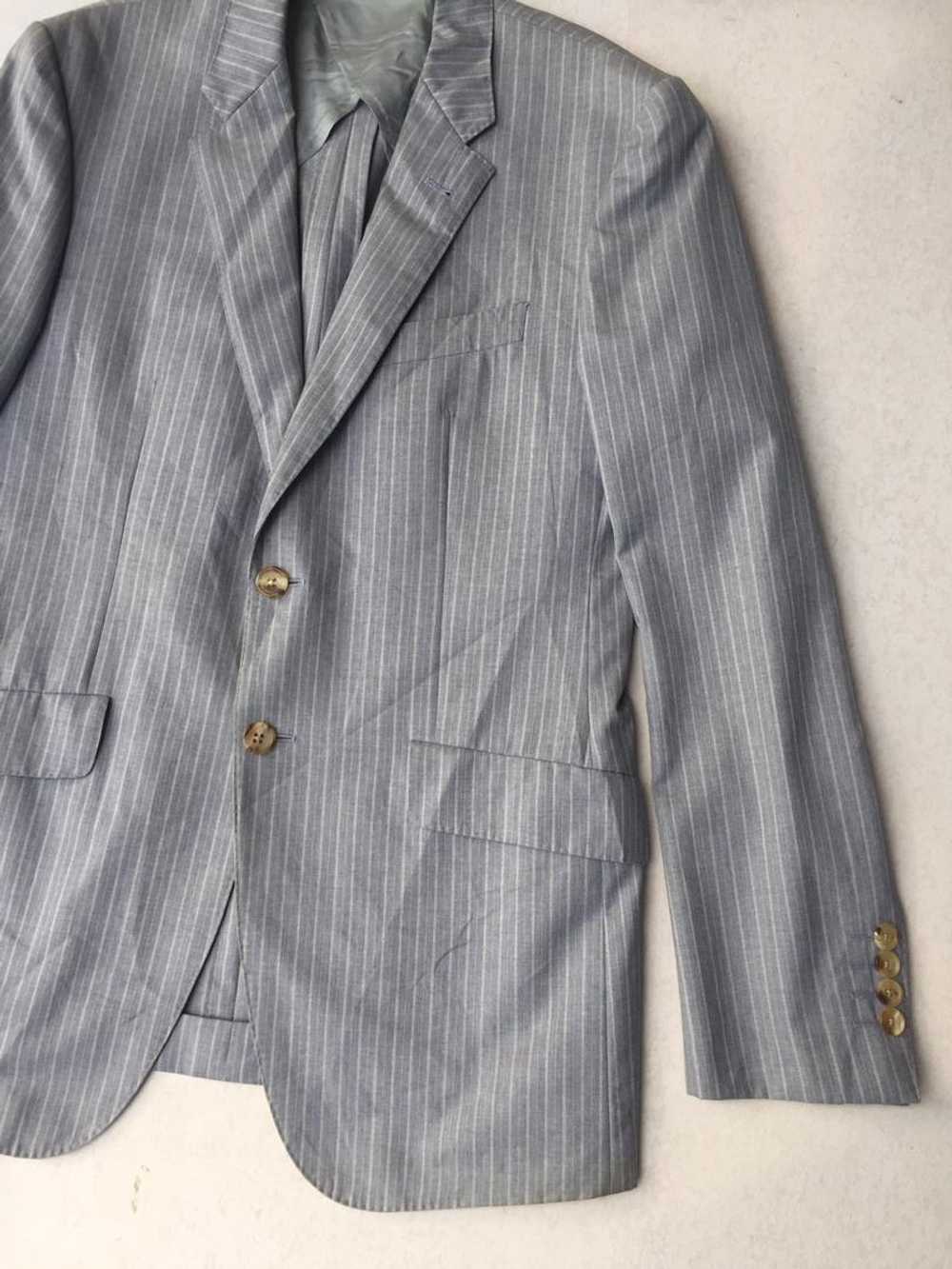 Paul Smith London Gray Stripe Wool Blazer Coat - image 5