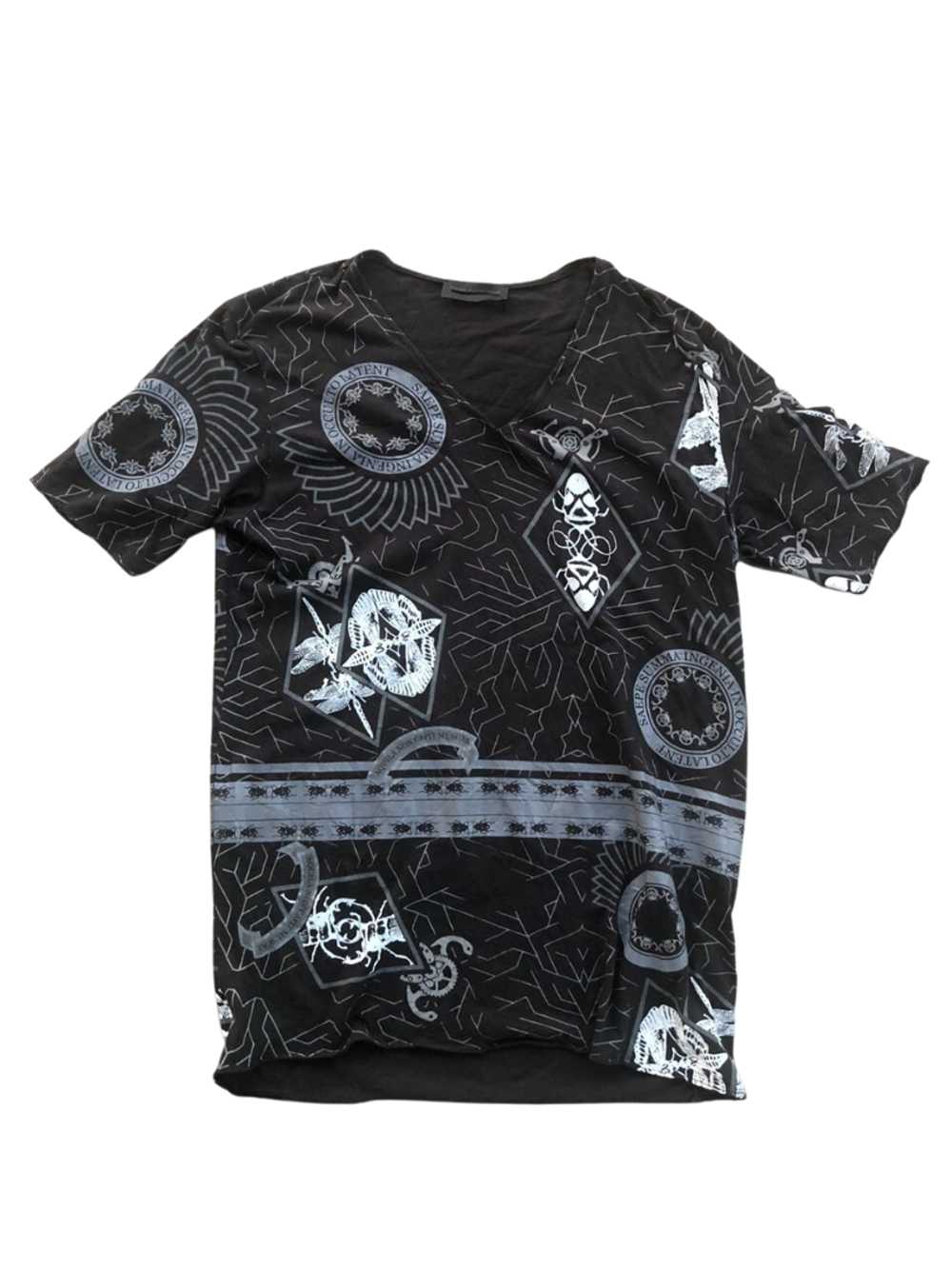 Diesel Black Gold Art AOP Luxury V-neck Tee - image 1