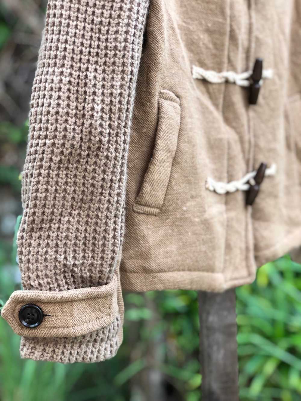 Vintage - Vintage 80's Wool Knit Duffle Jacket Ho… - image 3