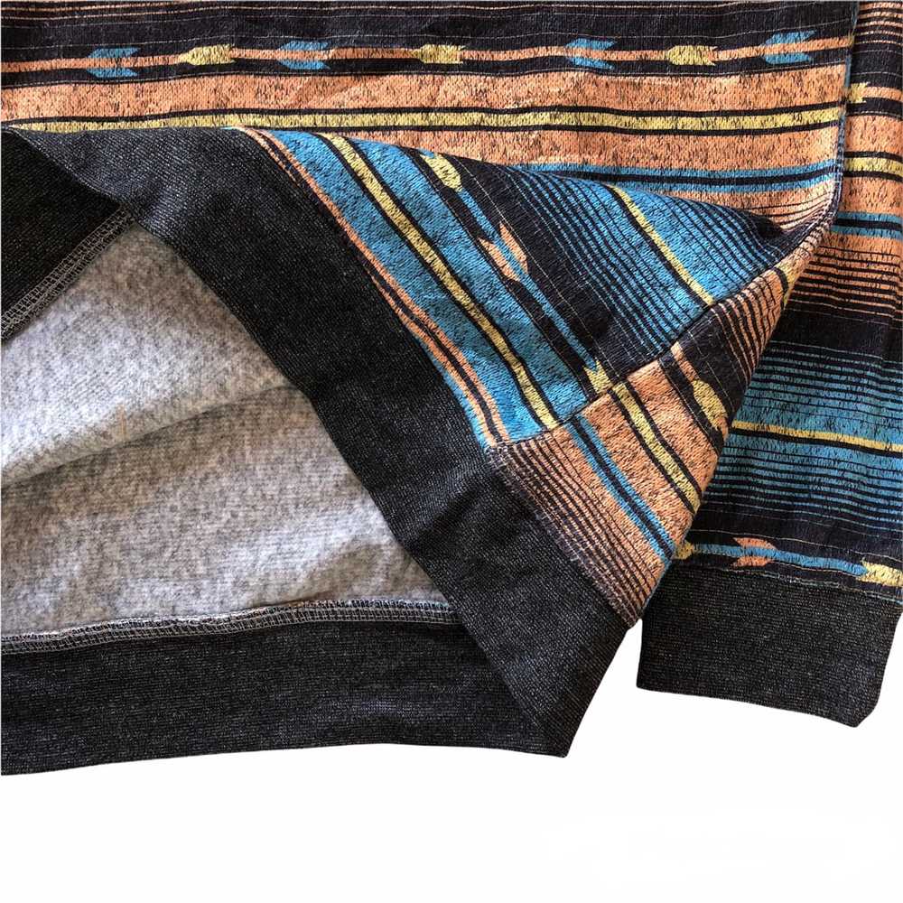 Native - Sweatshirt Hoodie Striped Navajo Turqoui… - image 12