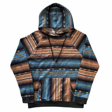 Native - Sweatshirt Hoodie Striped Navajo Turqoui… - image 1