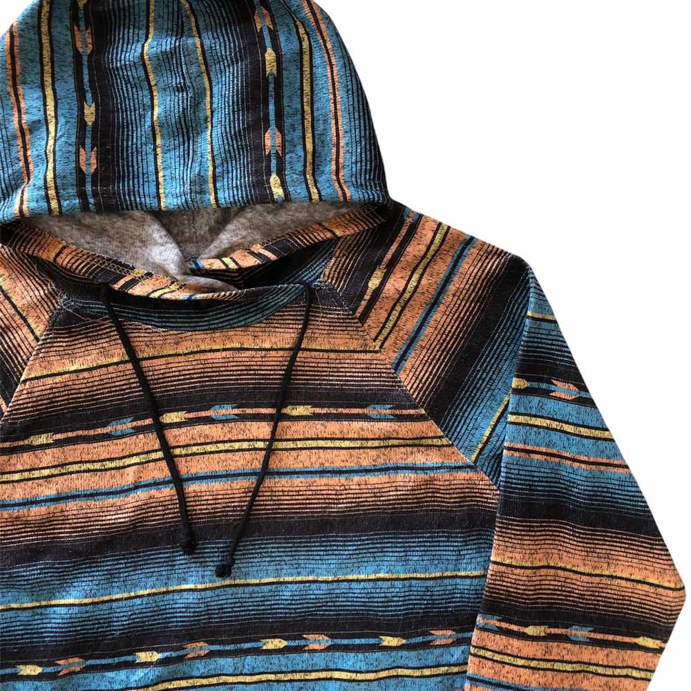 Native - Sweatshirt Hoodie Striped Navajo Turqoui… - image 3