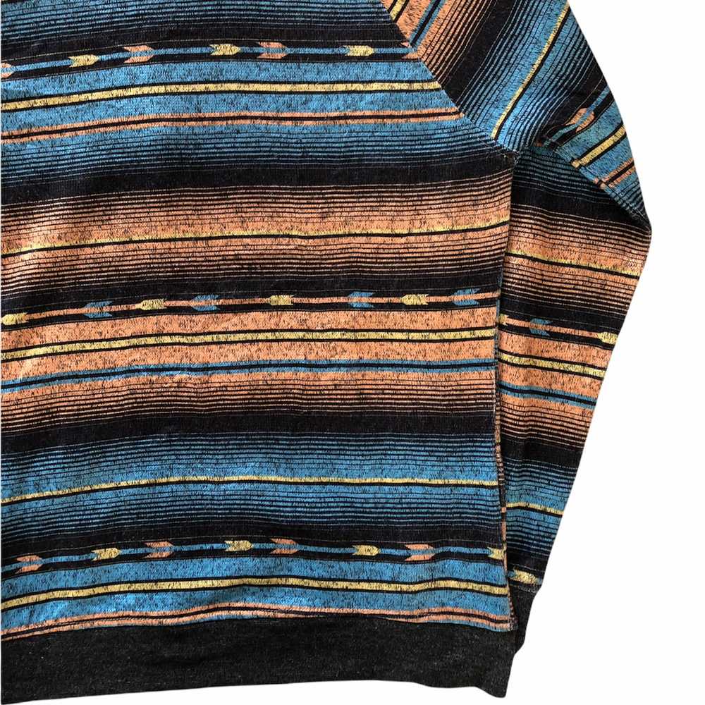 Native - Sweatshirt Hoodie Striped Navajo Turqoui… - image 7