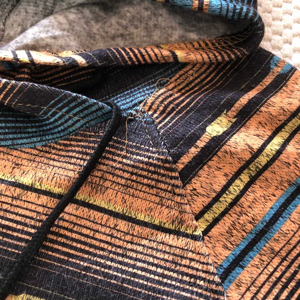 Native - Sweatshirt Hoodie Striped Navajo Turqoui… - image 8
