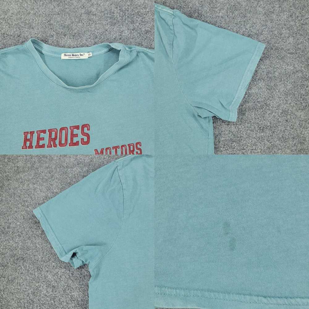 Vintage Heroes Motors Shirt Mens 2XL Blue Los Ang… - image 4