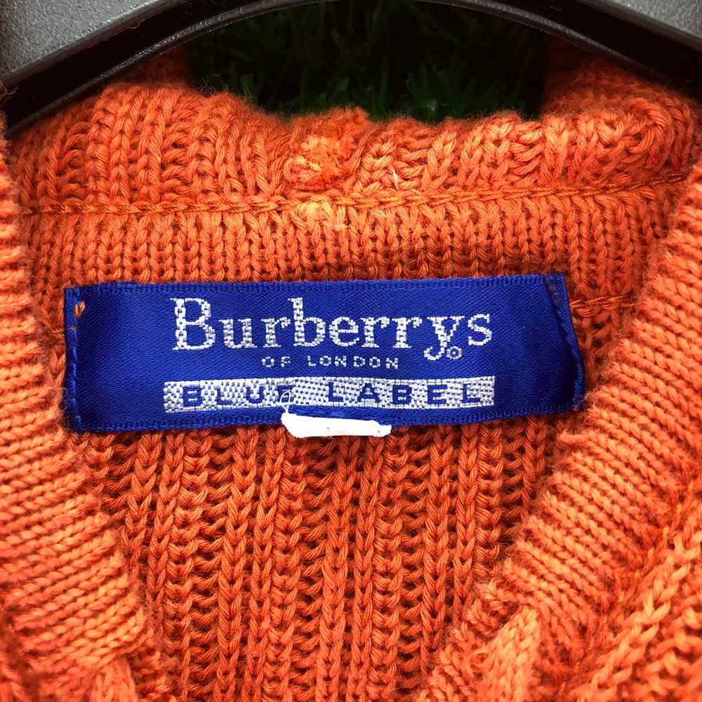 Vintage - Vintage Burberrys Knit Hoodie Zipper Sw… - image 10