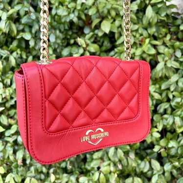 Love Moschino Borsa Quilted Crossbody Bag in Red G