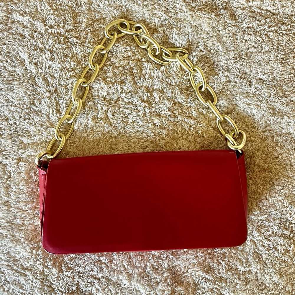 (House of Want) Red Vegan Leather Shoulder Bag wi… - image 1