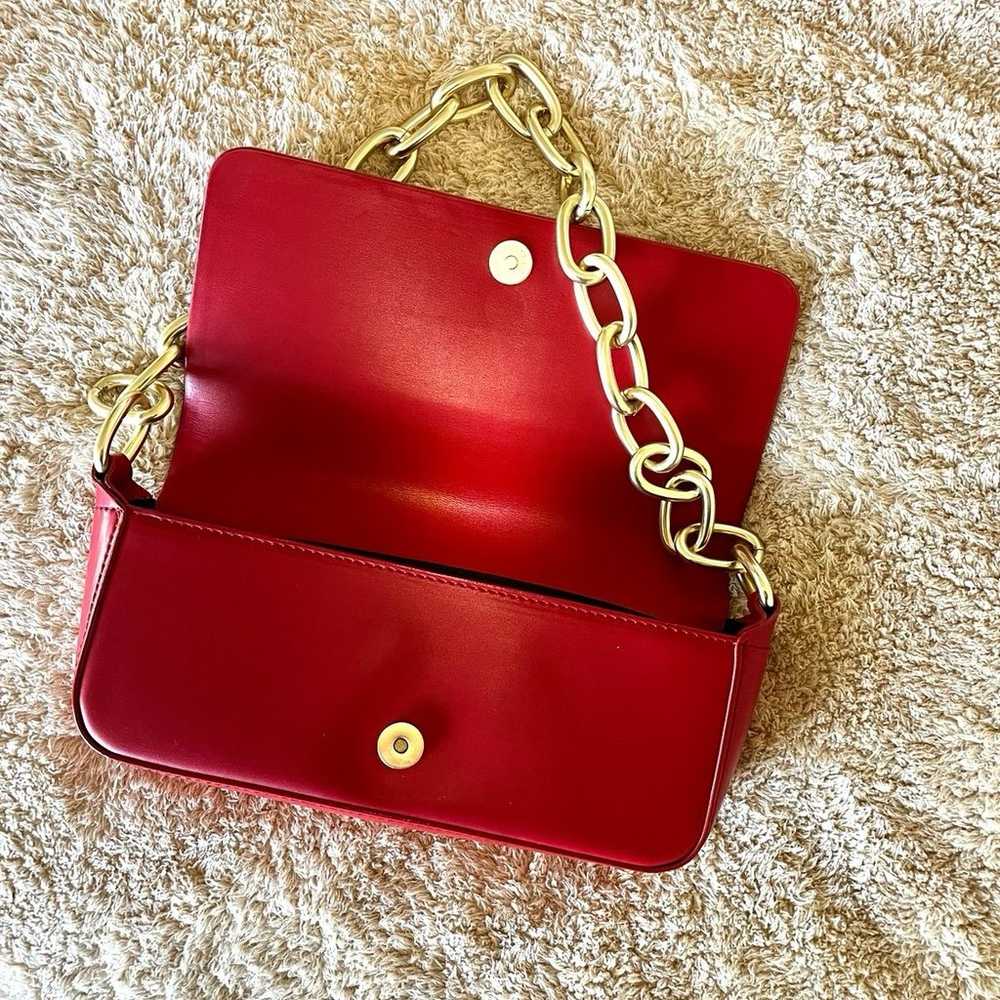 (House of Want) Red Vegan Leather Shoulder Bag wi… - image 2