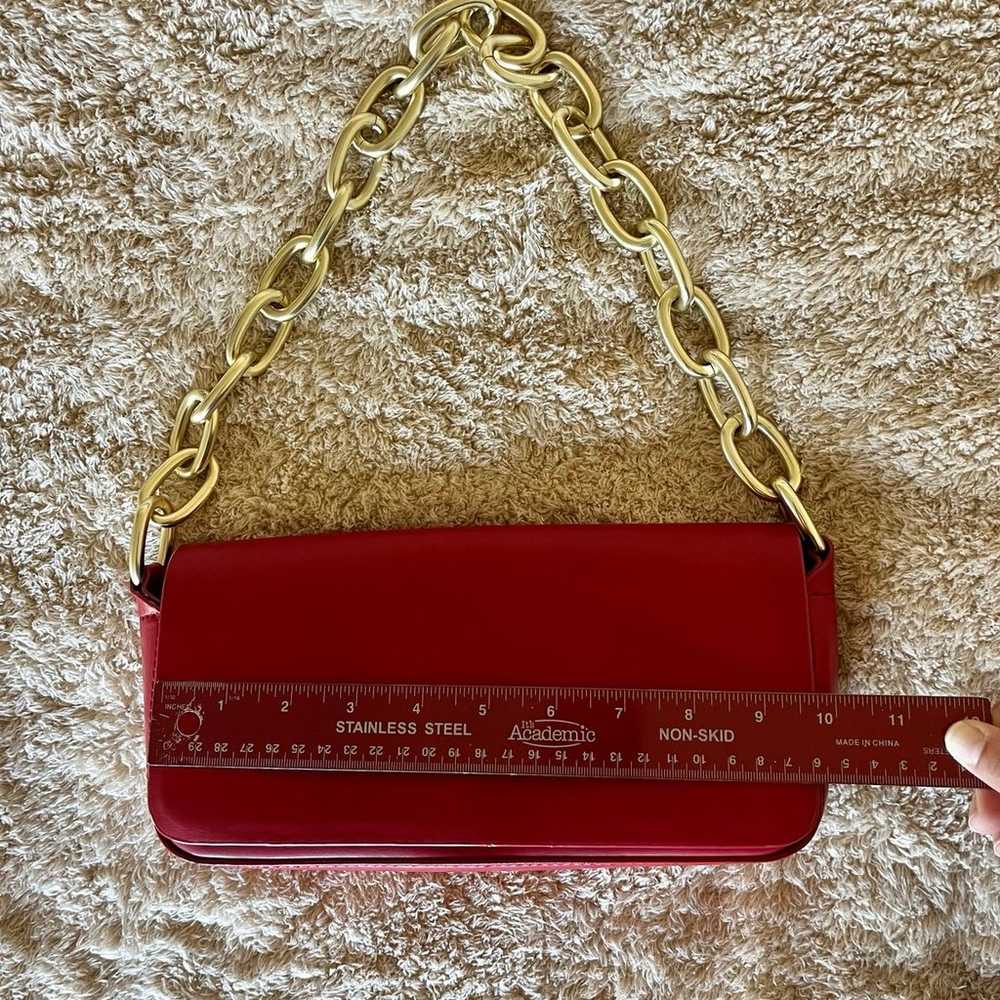 (House of Want) Red Vegan Leather Shoulder Bag wi… - image 6