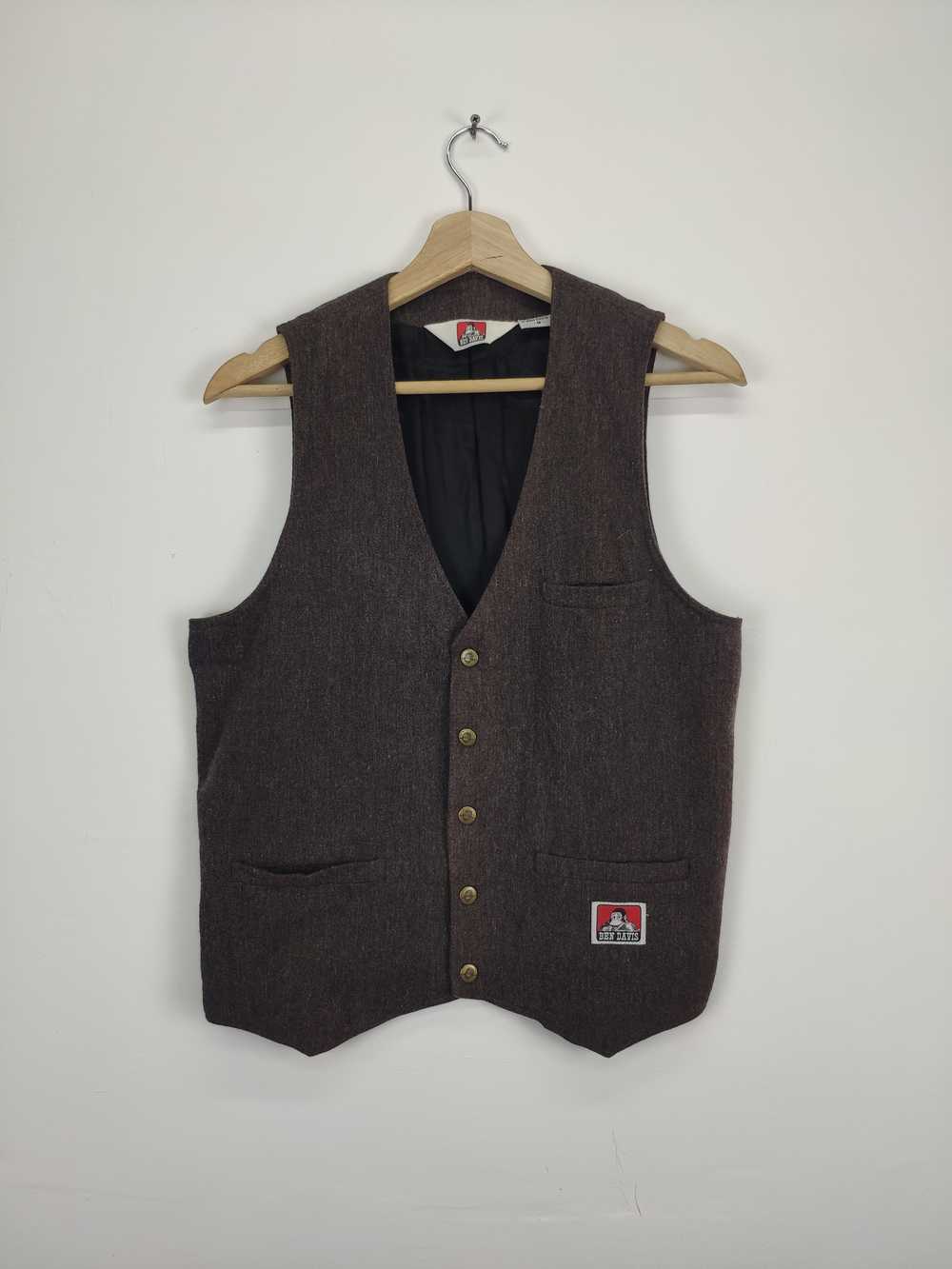 Vintage - Vintage Ben Davis Vest Wool Snap Button - image 1