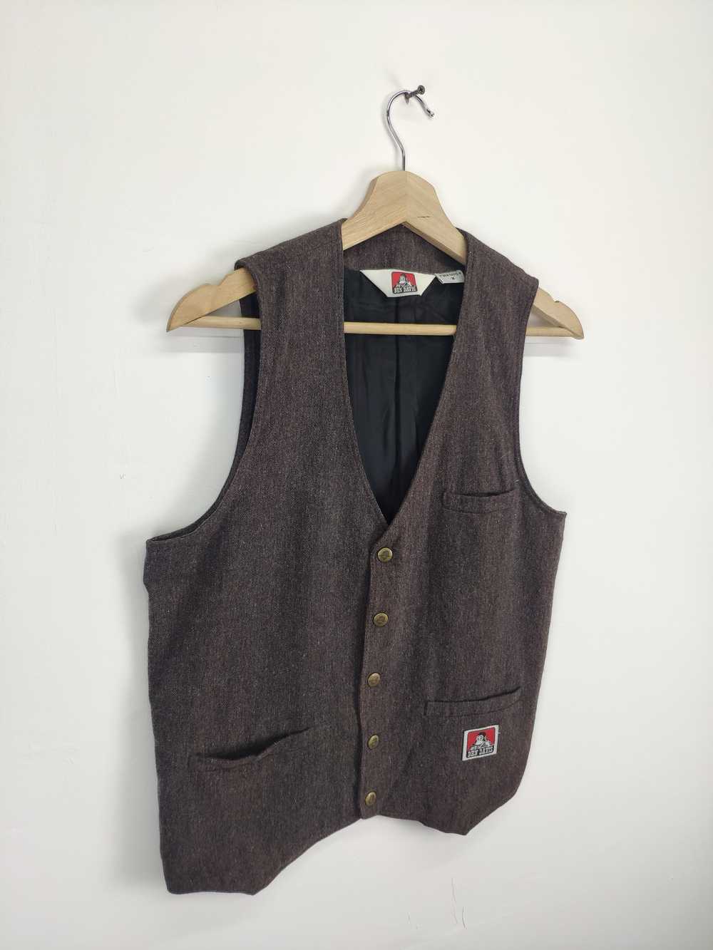 Vintage - Vintage Ben Davis Vest Wool Snap Button - image 3