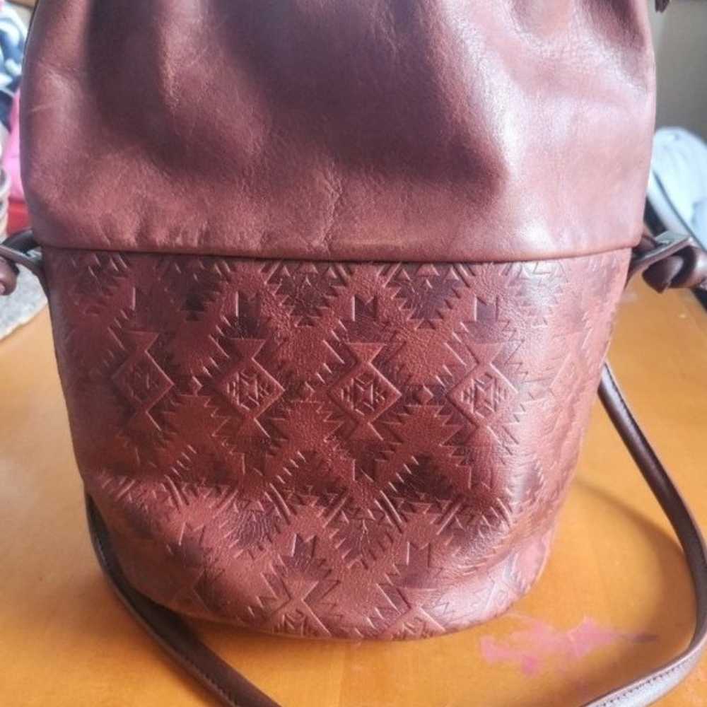 Vinatge pendleton leather satchel - image 1