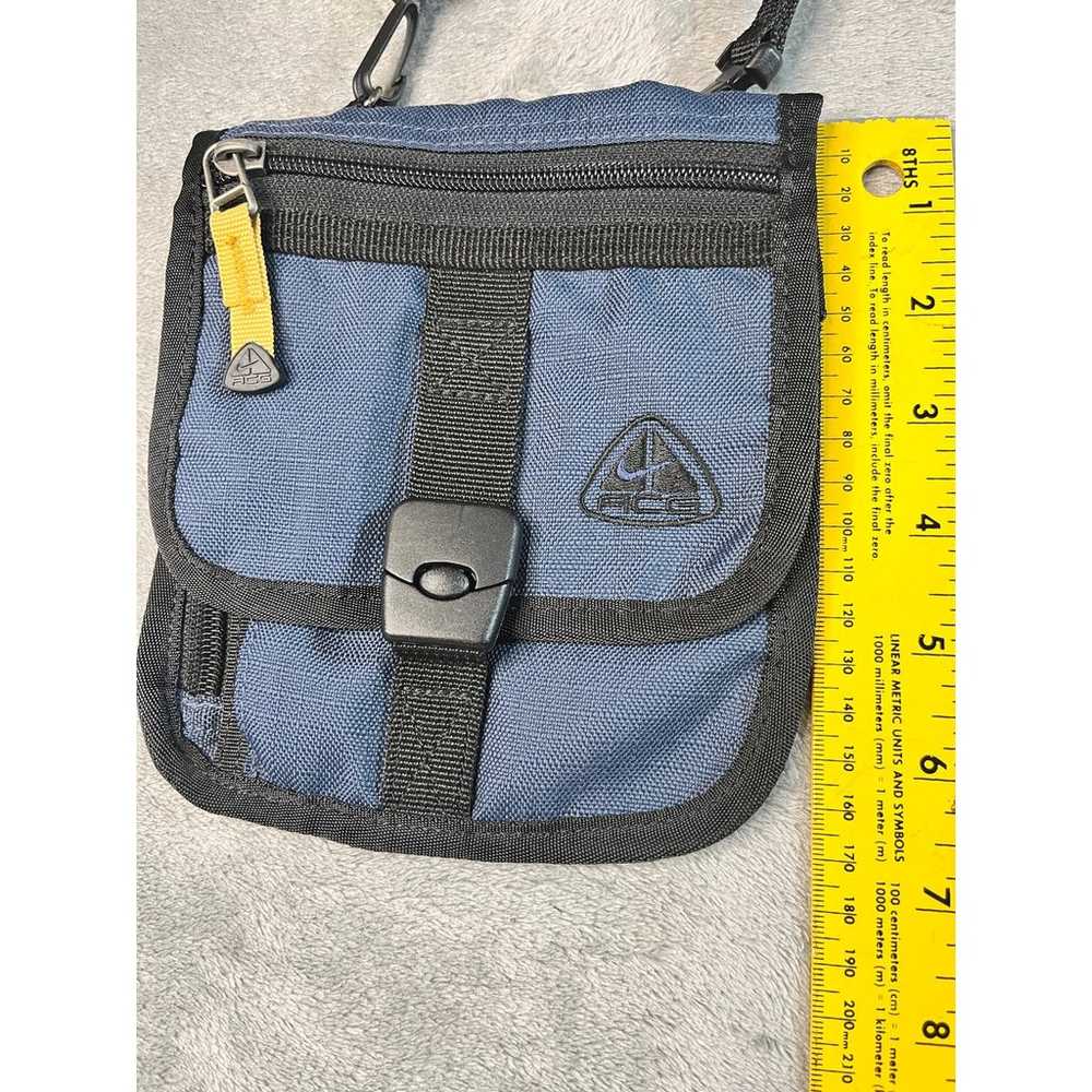 Rare Vtg NIKE ACG Sling Bag Blue Mini Wallet Cros… - image 7