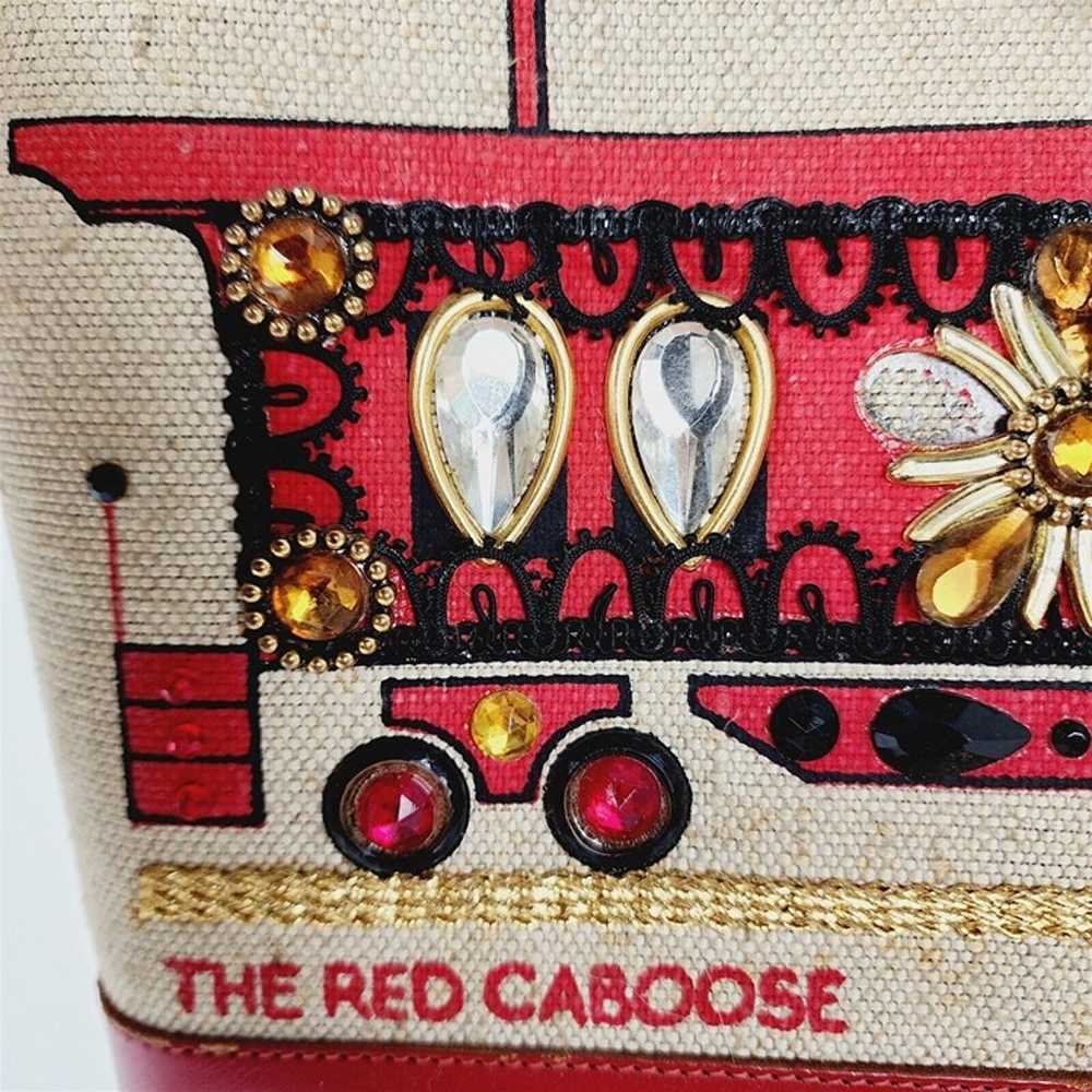 Vintage Enid Collins The Red Caboose Jeweled Hand… - image 5