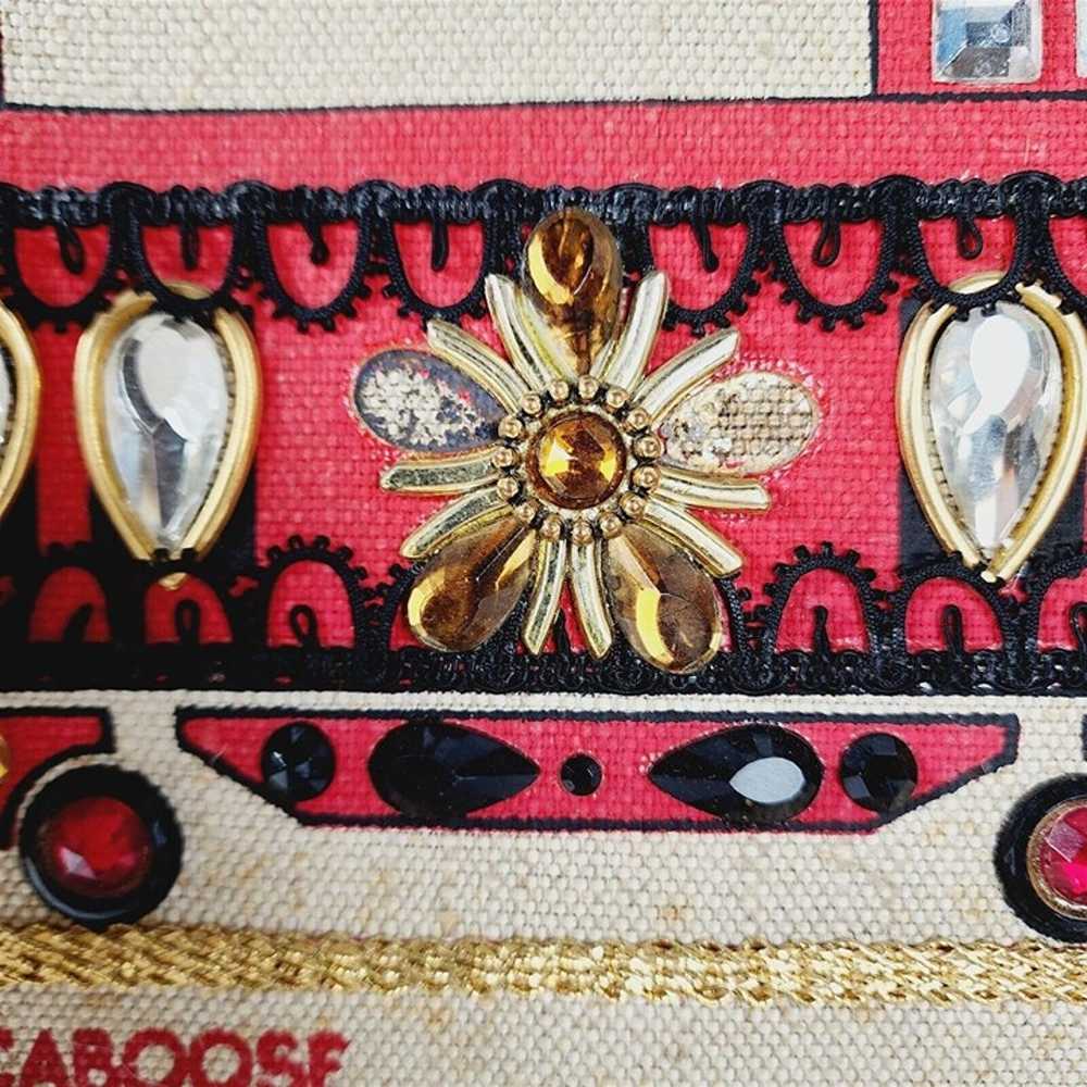 Vintage Enid Collins The Red Caboose Jeweled Hand… - image 6
