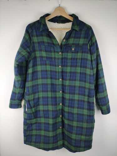 Vintage - Vintage Long Flannel Plaid Lining Sherpa