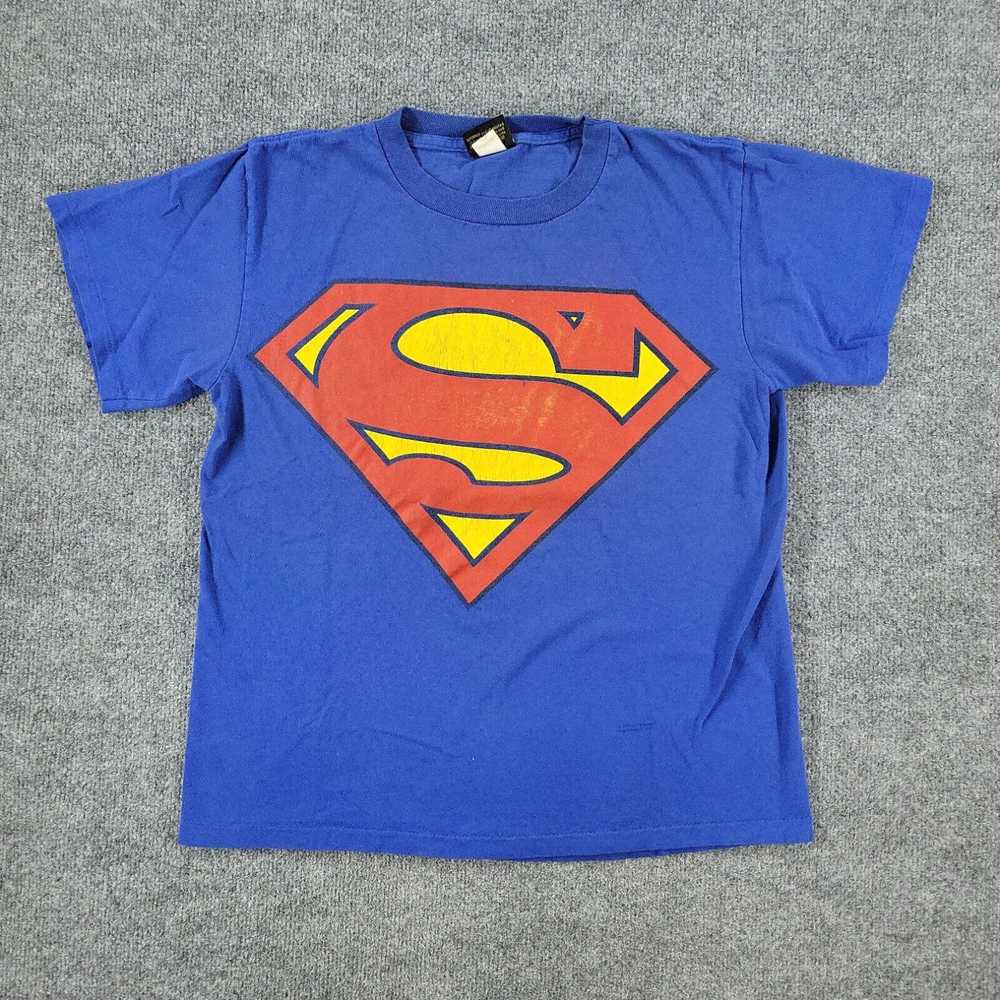 Dc Comics Vintage Superman Shirt Men's Medium Blu… - image 1