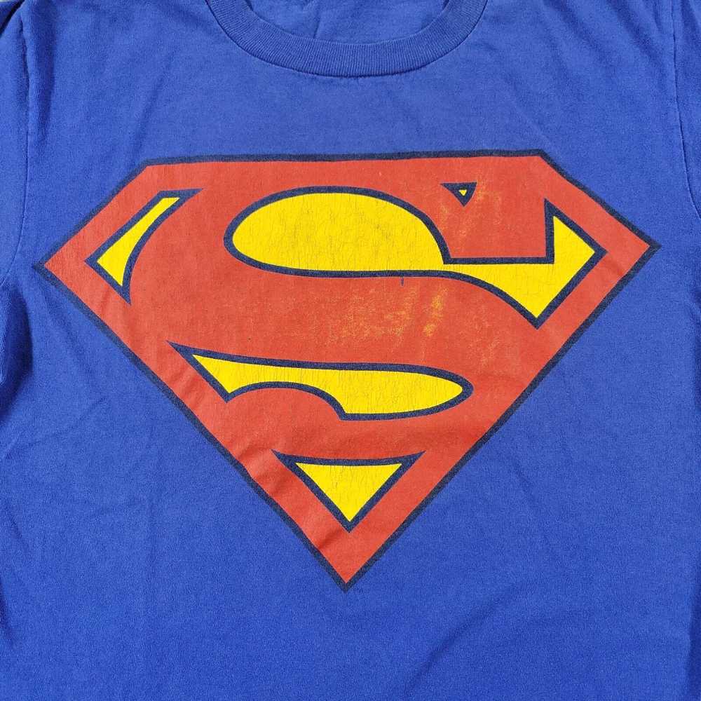 Dc Comics Vintage Superman Shirt Men's Medium Blu… - image 2