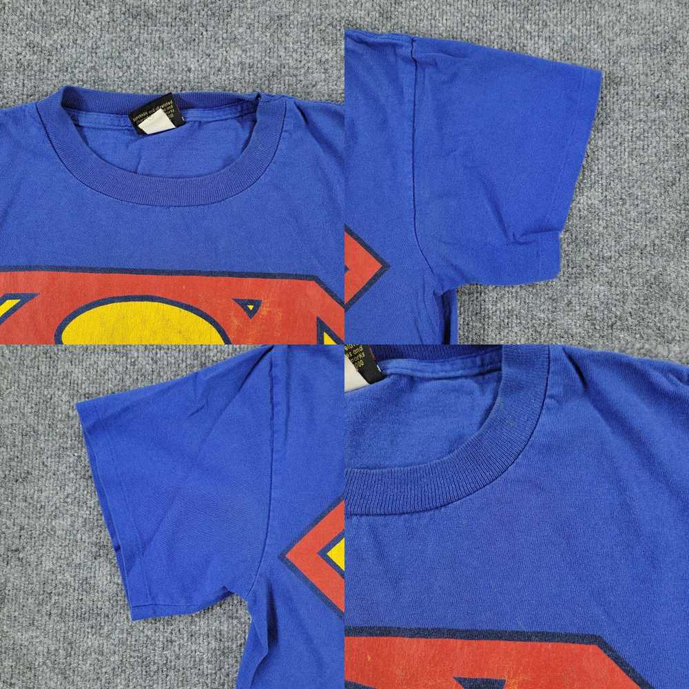 Dc Comics Vintage Superman Shirt Men's Medium Blu… - image 4