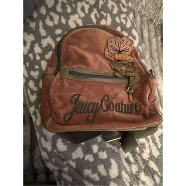 Vintage y2k pink velour juicy couture backpack flo