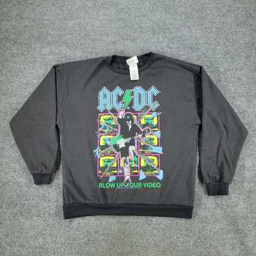 Vintage AC/DC Sweatshirt Men's Medium Gray Blow U… - image 1