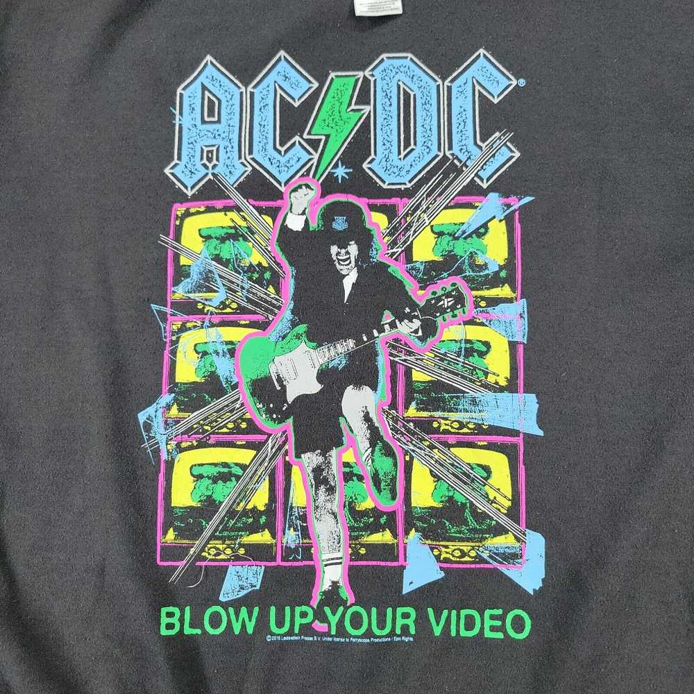 Vintage AC/DC Sweatshirt Men's Medium Gray Blow U… - image 2