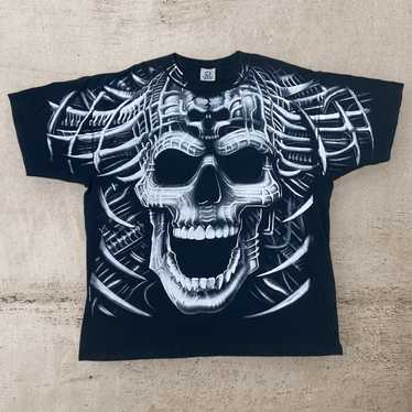 Liquid Blue Aop Skulls T-Shirt - Gem