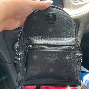 MCM black mini backpack
