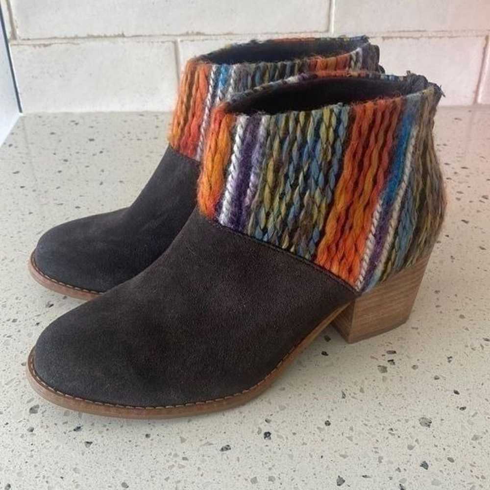 Toms Leila Ankle Boot Booties Chocolate Suede Tex… - image 2