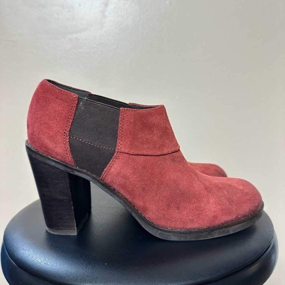 SALE! Red Geox Suede Stretch Bootie Size 39 EUC - image 3