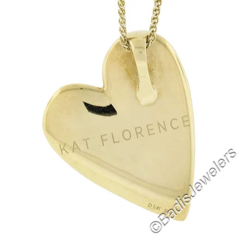 Kat Florence 18K Gold 1.41ctw Diamond Heart Penda… - image 7