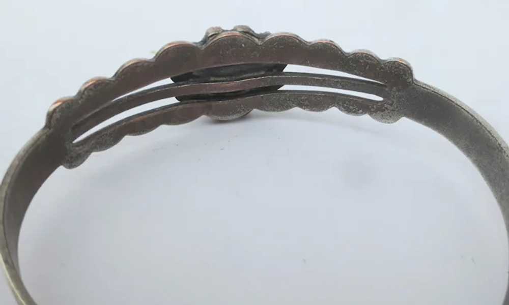 Navajo Silver Plated Copper Bracelet Cuff. - image 3