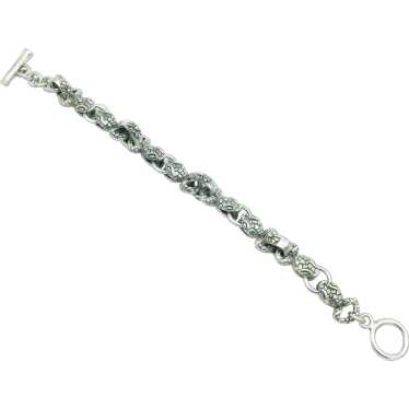 950 Silver Snake Toggle Bracelet - image 1