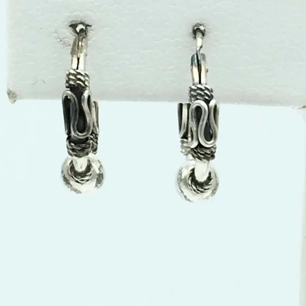 Sterling Silver Hoop Earrings - image 2