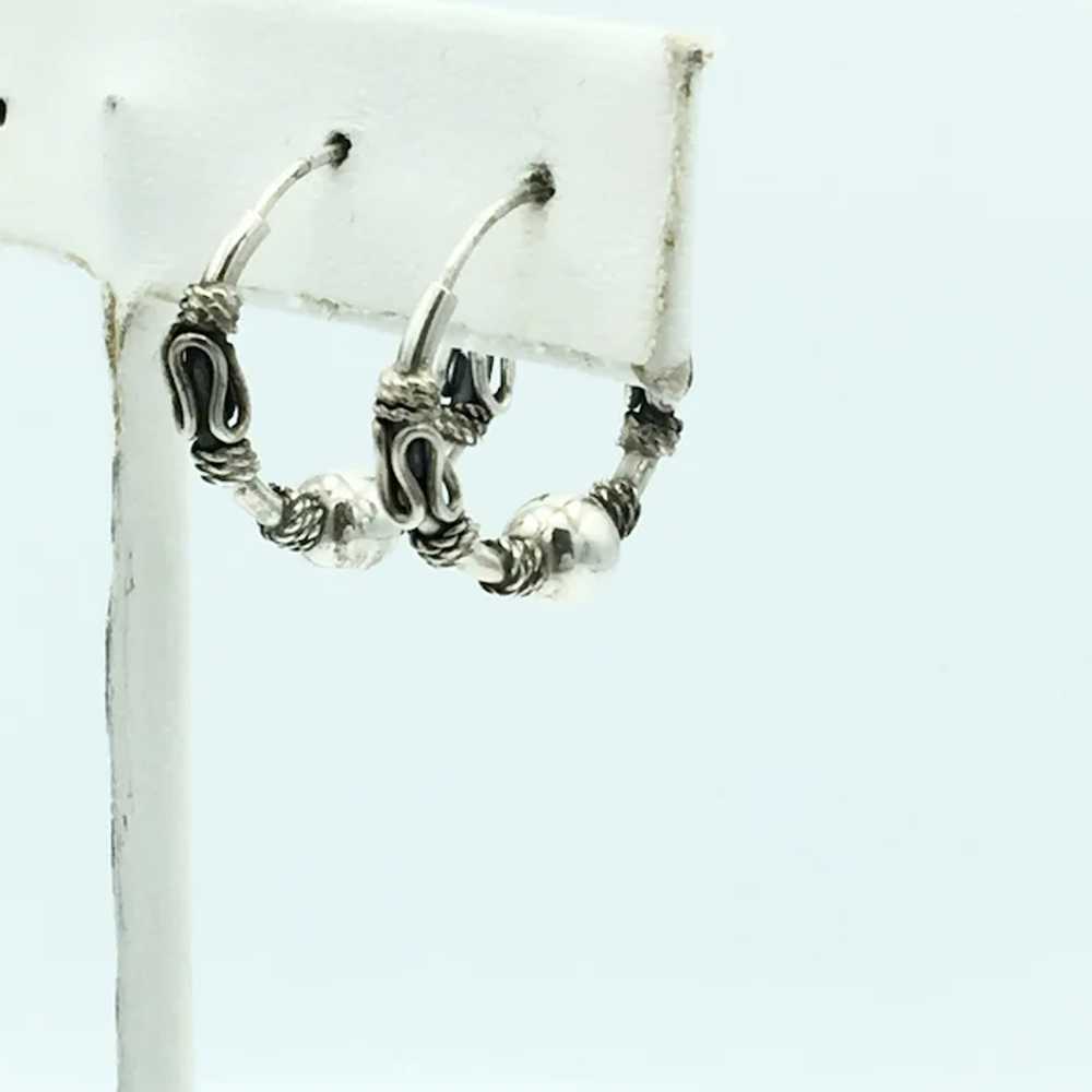 Sterling Silver Hoop Earrings - image 3