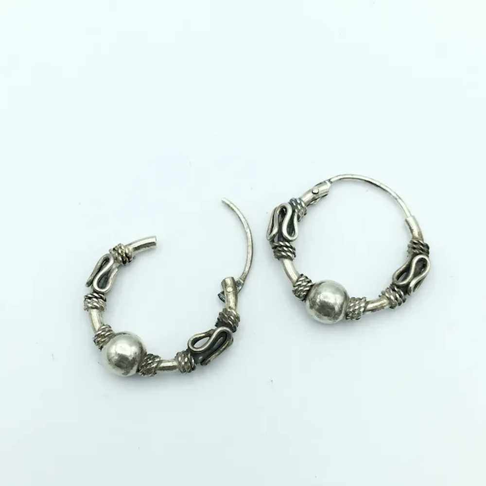 Sterling Silver Hoop Earrings - image 4