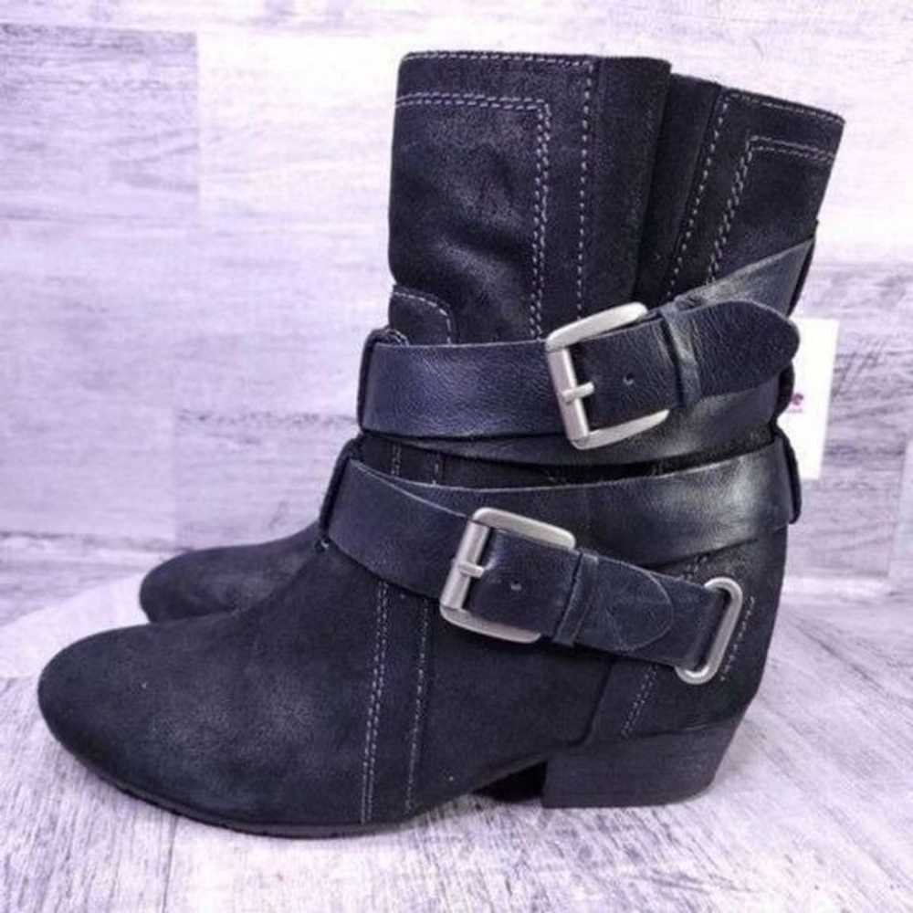 Naya Fisher Leather Buckle Strap Moto Ankle Boot … - image 3