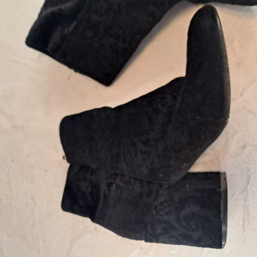 Francesco Milano Ankle Boots Size 7.5 Black Fabri… - image 4