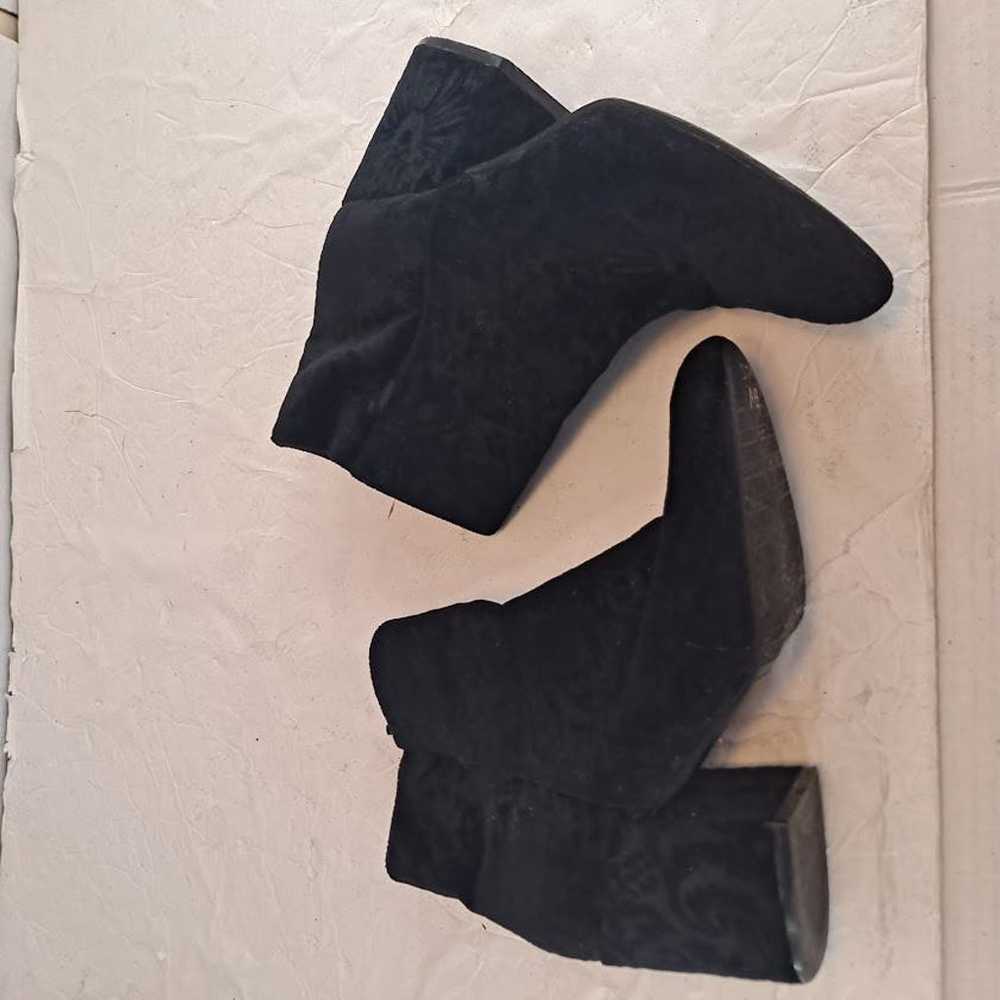 Francesco Milano Ankle Boots Size 7.5 Black Fabri… - image 6