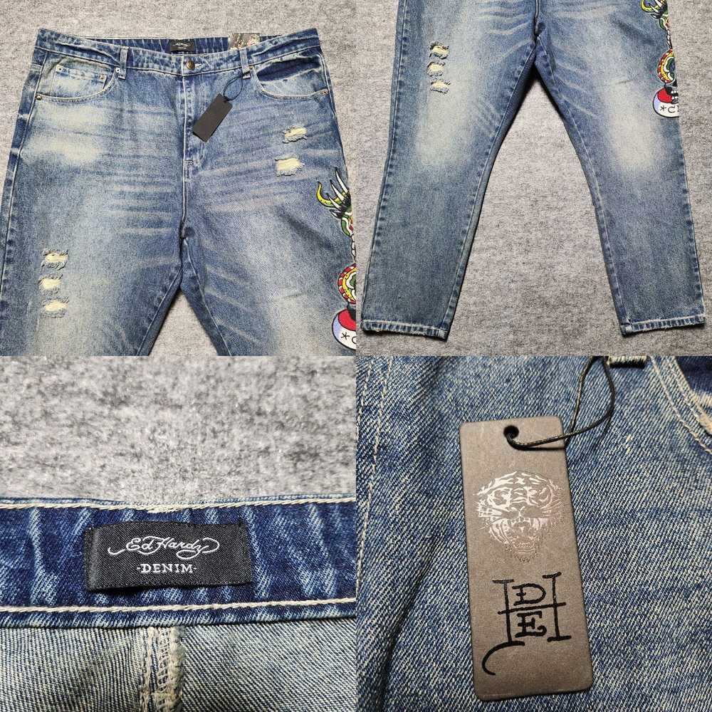 Ed Hardy ED HARDY Denim Jeans Men's Size 42 Blue … - image 4