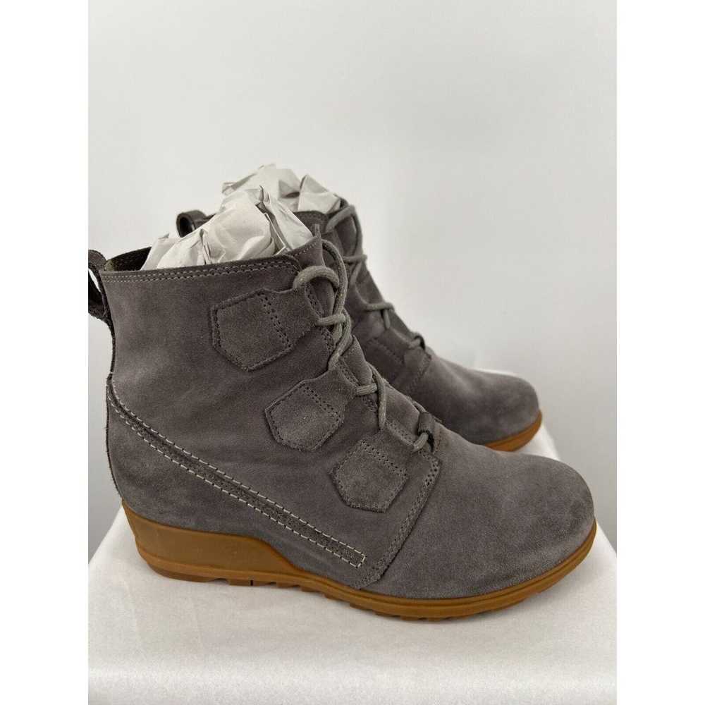Sorel Evie Sport Casual Boots Booties Wedge Lace … - image 11