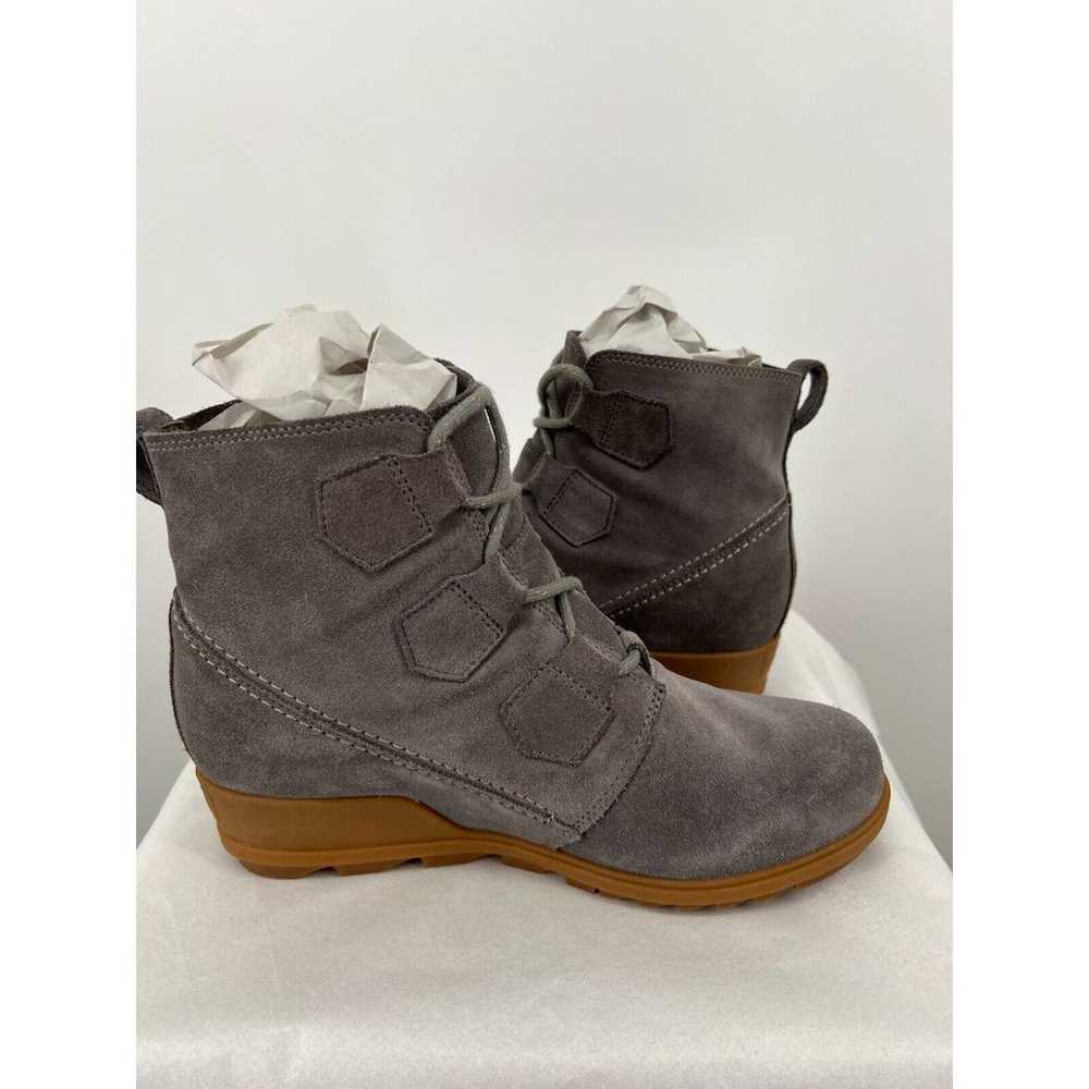 Sorel Evie Sport Casual Boots Booties Wedge Lace … - image 9