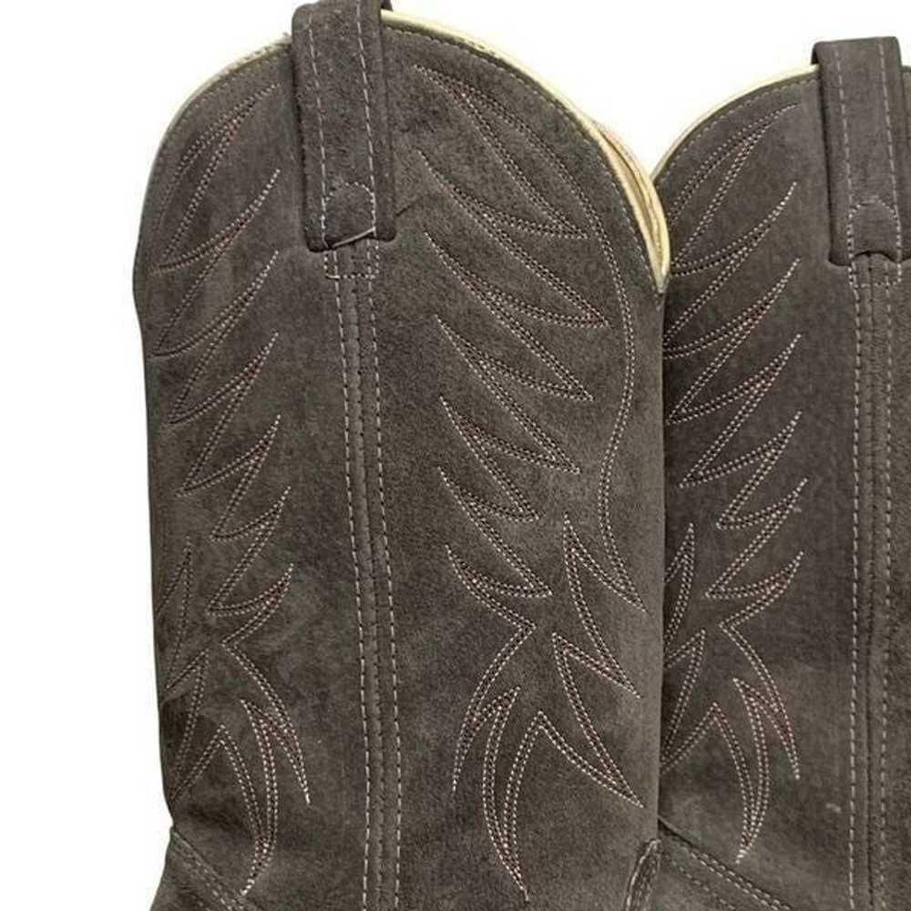 Durango Grey Suede Cowboy Boots | Size 7.5 - image 9